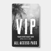 Zwart-Wit Festival Evenement VIP Badge (Achterkant)