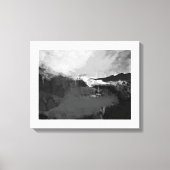 Zwart-wit fictief schilderij canvas afdruk (Voorkant)