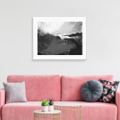 Zwart-wit fictief schilderij canvas afdruk (Insitu (Woonkamer))