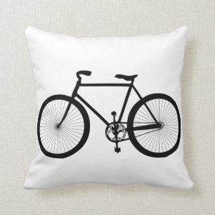 Zwart-wit fietskussen kussen