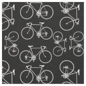 Zwart-wit fietspatroon stof (Close Up)