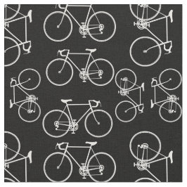 Zwart-wit fietspatroon stof