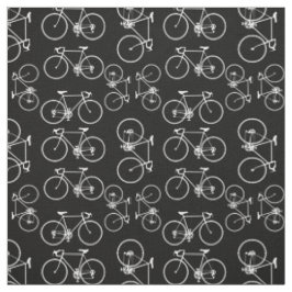 Zwart-wit fietspatroon stof