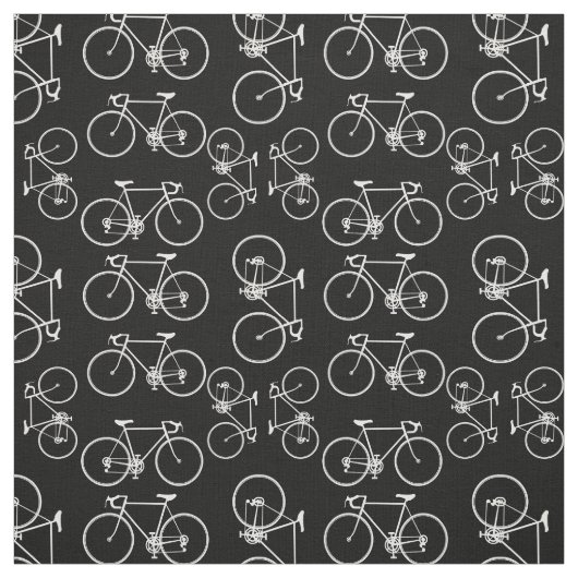 Zwart-wit fietspatroon stof (Swatch)