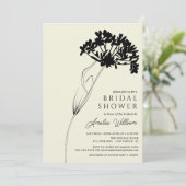 Zwart-wit, fijn Vrijgezellenfeest Invitati Kaart (Staand voorkant)