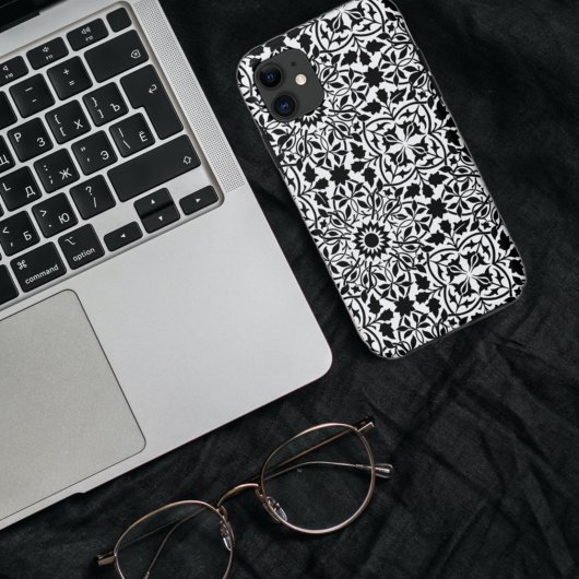 Zwart-wit filigraan Case-Mate iPhone case