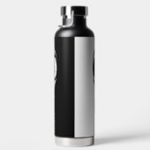 Zwart-wit Filigree Heart Waterfles (Rechts)