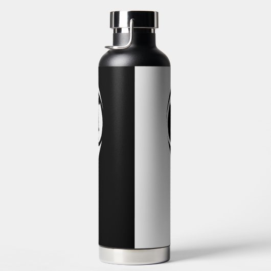 Zwart-wit Filigree Heart Waterfles (Rechts)