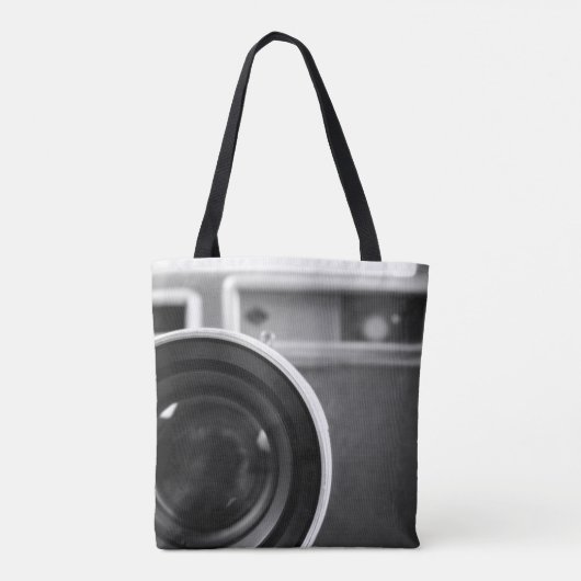 Zwart-wit  Film Camera Offset Tote Bag (Achterkant)
