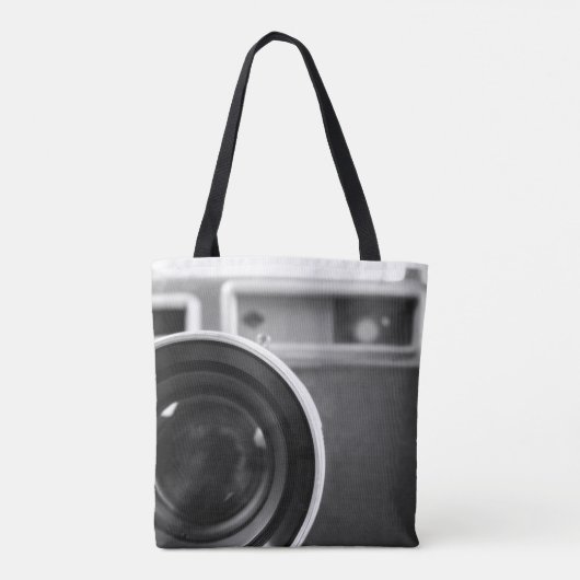 Zwart-wit  Film Camera Offset Tote Bag (Achterkant)