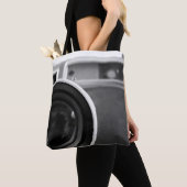 Zwart-wit  Film Camera Offset Tote Bag (Dichtbij)