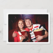 Zwart-wit Film Clap Board Bruiloft Save The Date (Achterkant)