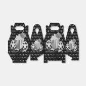 Zwart & Wit Film Nachtgevel Bedankdoosjes (Uitgevouwen)