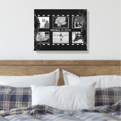 Zwart-wit Film Reel Custom Foto Canvas Afdruk (Insitu (Slaapkamer))