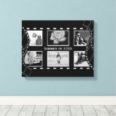 Zwart-wit Film Reel Custom Foto Canvas Afdruk (Insitu (Houten vloer))