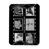 Zwart-wit Film Reel Custom Foto Magneet (Verticaal)