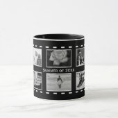 Zwart-wit Film Reel Custom Foto Mok (Midden)