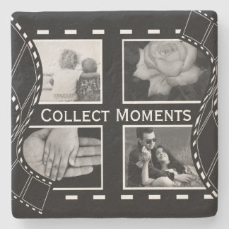 Zwart-wit Film Reel Custom Foto Stenen Onderzetter