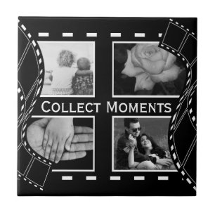 Zwart-wit Film Reel Custom Foto Tegeltje