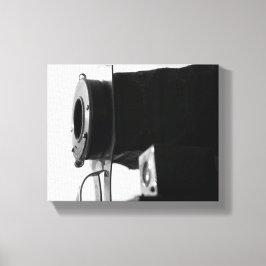 Zwart & Wit  Filmcamera Bellows 8x10 Canvas Afdruk