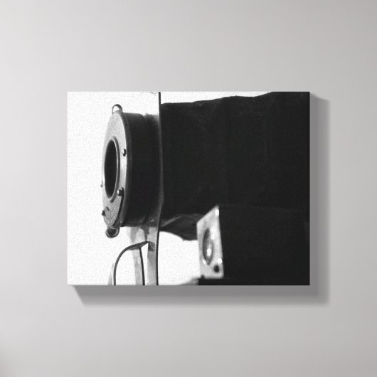 Zwart & Wit  Filmcamera Bellows 8x10 Canvas Afdruk (Voorkant)