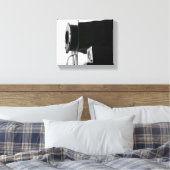 Zwart & Wit  Filmcamera Bellows 8x10 Canvas Afdruk (Insitu (Slaapkamer))