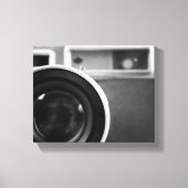 Zwart-wit filmcamera offset 8x10 canvas afdruk (Voorkant)
