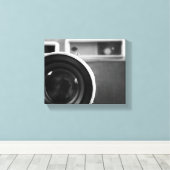 Zwart-wit  filmcamera offset 8x10 canvas afdruk (Insitu (Houten vloer))