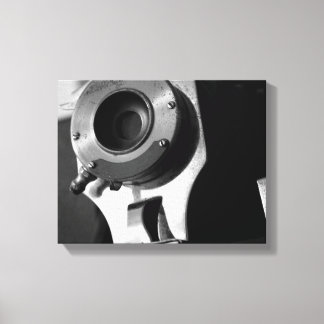 Zwart-wit filmcameralens 11x14 canvas afdruk