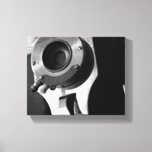 Zwart-wit  filmcameralens 8x10 canvas afdruk