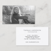 Zwart-wit Filter Photo Overlay Visitekaartje (Voorkant / Achterkant)