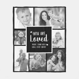 Zwart wit filter U bent dol op 7 foto Fleece Deken
