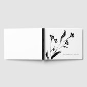 Zwart-wit Fine Art Botanical Branch Wedding Gastenboek (Volledig)