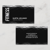 Zwart Wit Fitness Modern Visitekaartje (Voorkant / Achterkant)