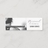 Zwart Wit Fitness Personal Trainer Influencer Mini Visitekaartje (Voorkant)