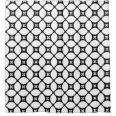 Zwart wit Flake-patroon Showgordijn Douchegordijn (Voorkant)