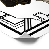  zwart-wit-flater poster (Hoek)