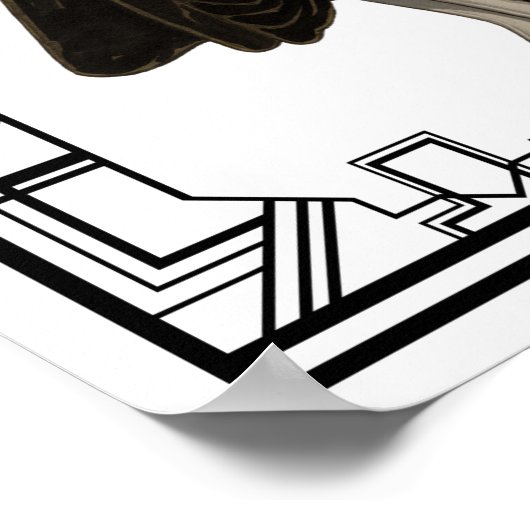 zwart-wit-flater poster (Hoek)