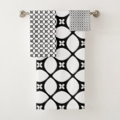 Zwart wit Flavis-patroon Bad Handdoek (Insitu)