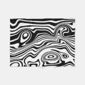 Zwart wit fleece deken (Voorkant (Horizontaal))