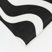 Zwart wit fleece deken (Hoek)