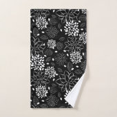 Zwart-wit flessenpatroon bad handdoek (Handdoek)