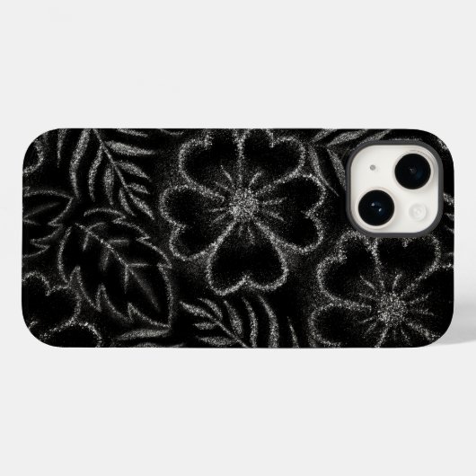 Zwart-wit flessenpatroon Case-Mate iPhone case (Achterkant (horizontaal))