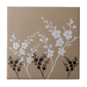 Zwart-wit flessenpatroon tegeltje (Voorkant)