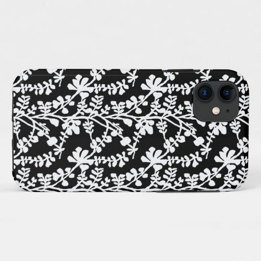 Zwart-wit flesvormig patroon Case-Mate iPhone case (Achterkant (horizontaal))