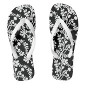 Zwart-wit flesvormig patroon teenslippers (Voetbed)