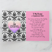 Zwart & Wit Fleur De Lis Afrikaans Amerikaans Zusj Kaart (Binnen)