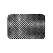 Zwart-wit Fleur De Lis Elegant Patroon Badmat (Voorkant)