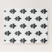 Zwart-wit Fleur De Lis Legpuzzel (Horizontaal)