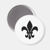 Zwart-wit Fleur de Lis Magneet (Voorkant / Achterkant)